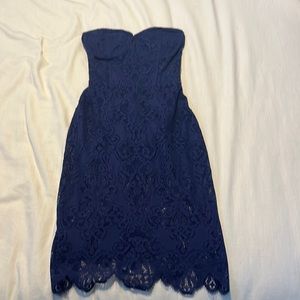 For love and lemons Blue lace sleeveless dress size small